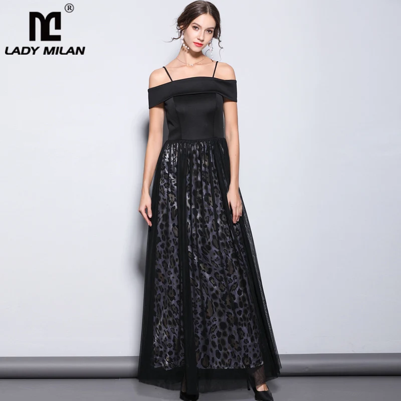 Lady Milan Women's Party Prom Sexy Strapless Slash Neckline Leopard Printed Layered Elegant Long Designer Runway Dresses
Lady Milan Women's Party Prom Sexy Strapless Slash Neckline Leopard Printed Layered Elegant Long Designer Runway Dresses
