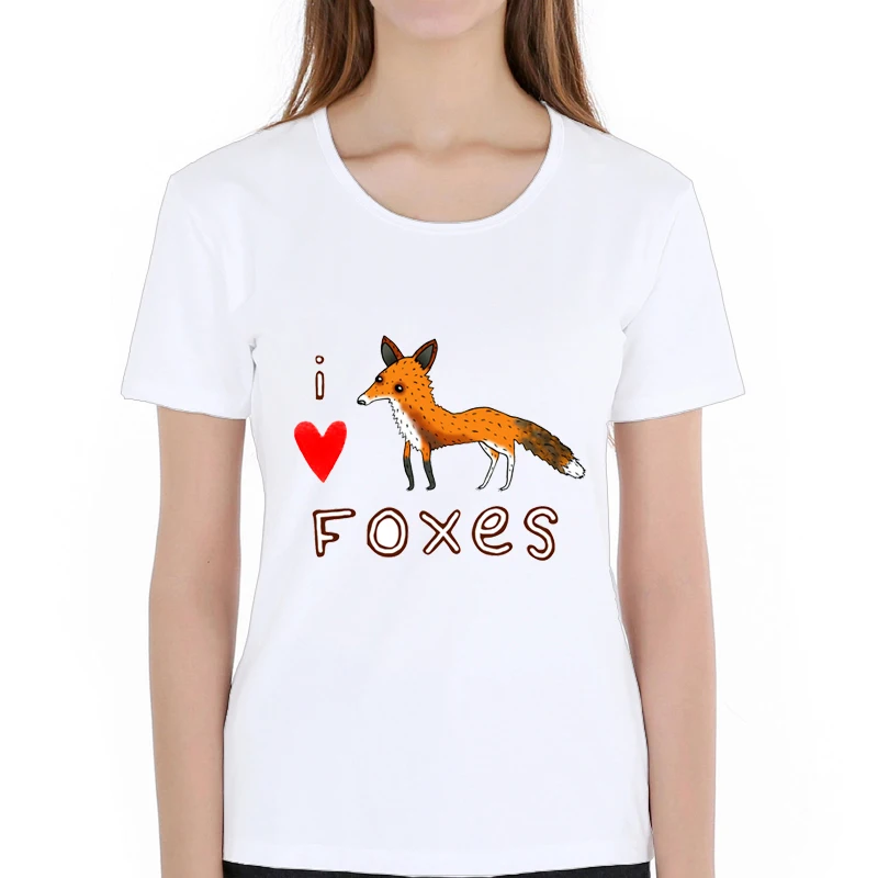 Womens T Shirts 2019 Fashion cute Fox loves Print T-shirt Harajuku Funny Tee Shirt Hipster Summer girl Short Sleeve Tshirt
Womens T Shirts 2019 Fashion cute Fox loves Print T-shirt Harajuku Funny Tee Shirt Hipster Summer girl Short Sleeve Tshirt