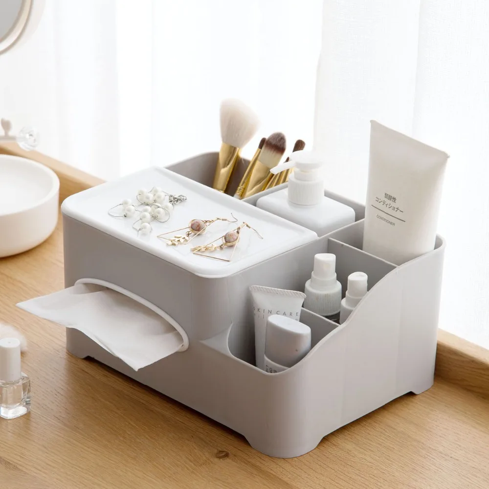 OTHERHOUSE Makeup Organizer Tissue Box Desktop Storage Box Case Phone Brush Holder Cosmetics Container Roll Paper Napkin Holder
OTHERHOUSE Makeup Organizer Tissue Box Desktop Storage Box Case Phone Brush Holder Cosmetics Container Roll Paper Napkin Holder