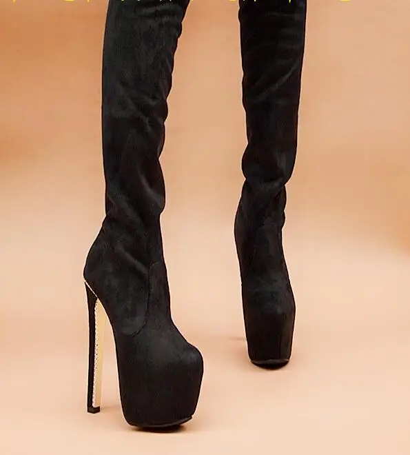 Women's boots winter stretch boots waterproof platform super high heel high tube long tube thick with knees slim boots
Women's boots winter stretch boots waterproof platform super high heel high tube long tube thick with knees slim boots