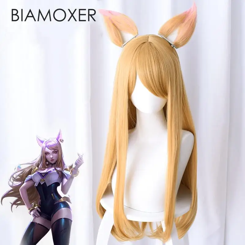 Biamoxer KDA Cosplay Costume Wig Game LOL Ahri Cosplay Costume Wig Women Outfit K/DA Group LOL Cosplay Wig with Ear
Biamoxer KDA Cosplay Costume Wig Game LOL Ahri Cosplay Costume Wig Women Outfit K/DA Group LOL Cosplay Wig with Ear