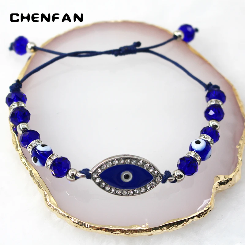 CHENFAN Hand-knitted Adjustable Jewelry Luck blue Eye Hand Strap evil eye bracelets bangles men bracelet bangles Gift friend
CHENFAN Hand-knitted Adjustable Jewelry Luck blue Eye Hand Strap evil eye bracelets bangles men bracelet bangles Gift friend