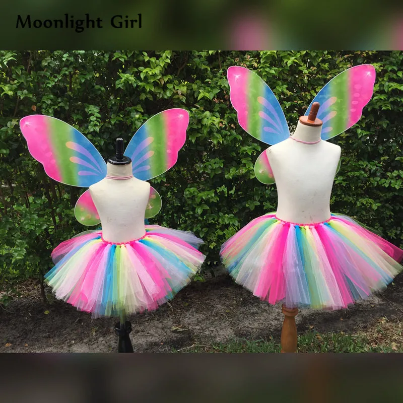 Baby Girls Rainbow Fairy Butterfly Tutu Skirt With Wings Halloween Costume Girls Set Birthday Party Costume Kids Clothing PQ019
Baby Girls Rainbow Fairy Butterfly Tutu Skirt With Wings Halloween Costume Girls Set Birthday Party Costume Kids Clothing PQ019