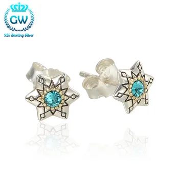 925 Sterling Silver Earrings Five Pointed Star Stud Earrings With Green Crystal For Lovers Brand GW Jewellery Er1009
925 Sterling Silver Earrings Five Pointed Star Stud Earrings With Green Crystal For Lovers Brand GW Jewellery Er1009