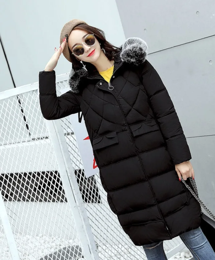 New Parkas real fur 2017 winter jacket women long down jacket Female Women Winter Coat fur collar+16 (1)