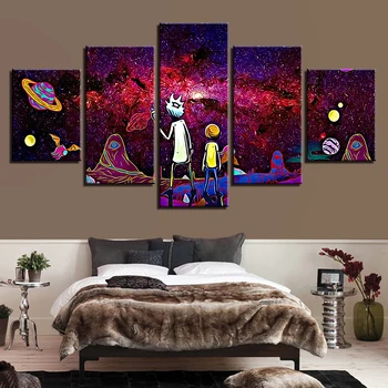 Canvas Painting Home Decoration Print 5 Panel Rick And Morty Pictures Wall Art Modular Modern Frame Anime Poster For Living Room
Canvas Painting Home Decoration Print 5 Panel Rick And Morty Pictures Wall Art Modular Modern Frame Anime Poster For Living Room