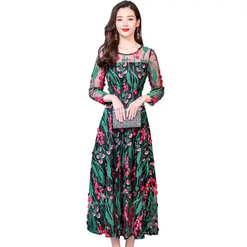 Embroidery Flower Dresses Plus Size M-3XL Spring Summer mujer moda 2019 Long Mesh Dress Elegant Party dress Slim Vestidos f517
Embroidery Flower Dresses Plus Size M-3XL Spring Summer mujer moda 2019 Long Mesh Dress Elegant Party dress Slim Vestidos f517
