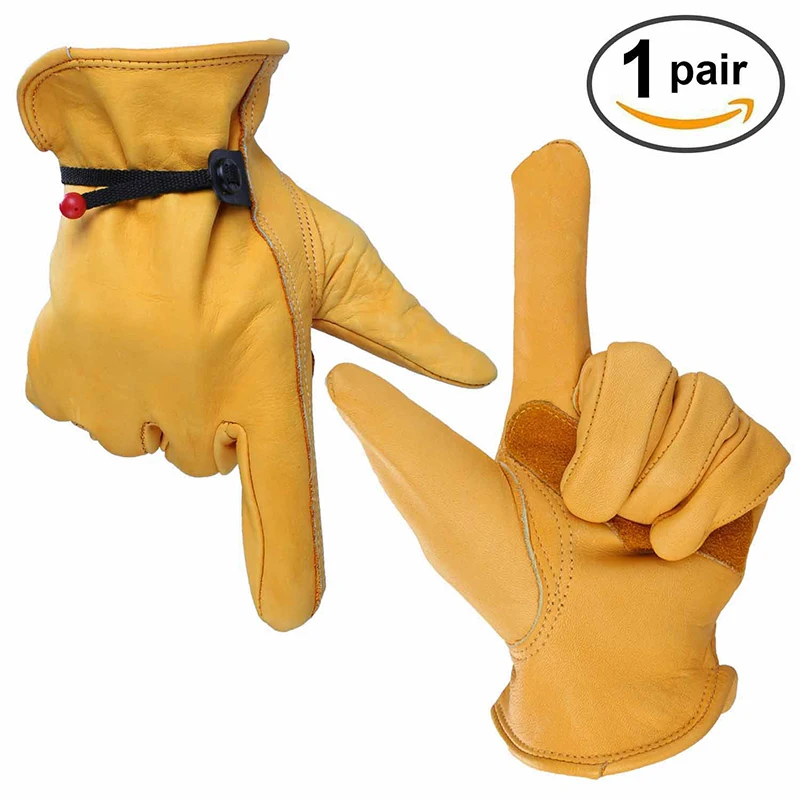 Image Work Gloves Safety Garden Gloves leather welding protective gloves for glass