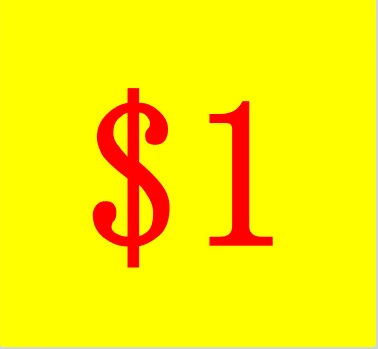 1$ shipping