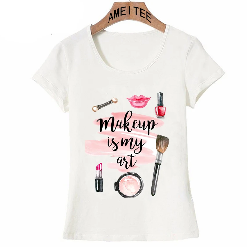 New Arrival Summer Women T-Shirt Wake Up and MakeUp Is My Art Pink Prints T-Shirt Female Tops Fashion ladies casual Tee
New Arrival Summer Women T-Shirt Wake Up and MakeUp Is My Art Pink Prints T-Shirt Female Tops Fashion ladies casual Tee