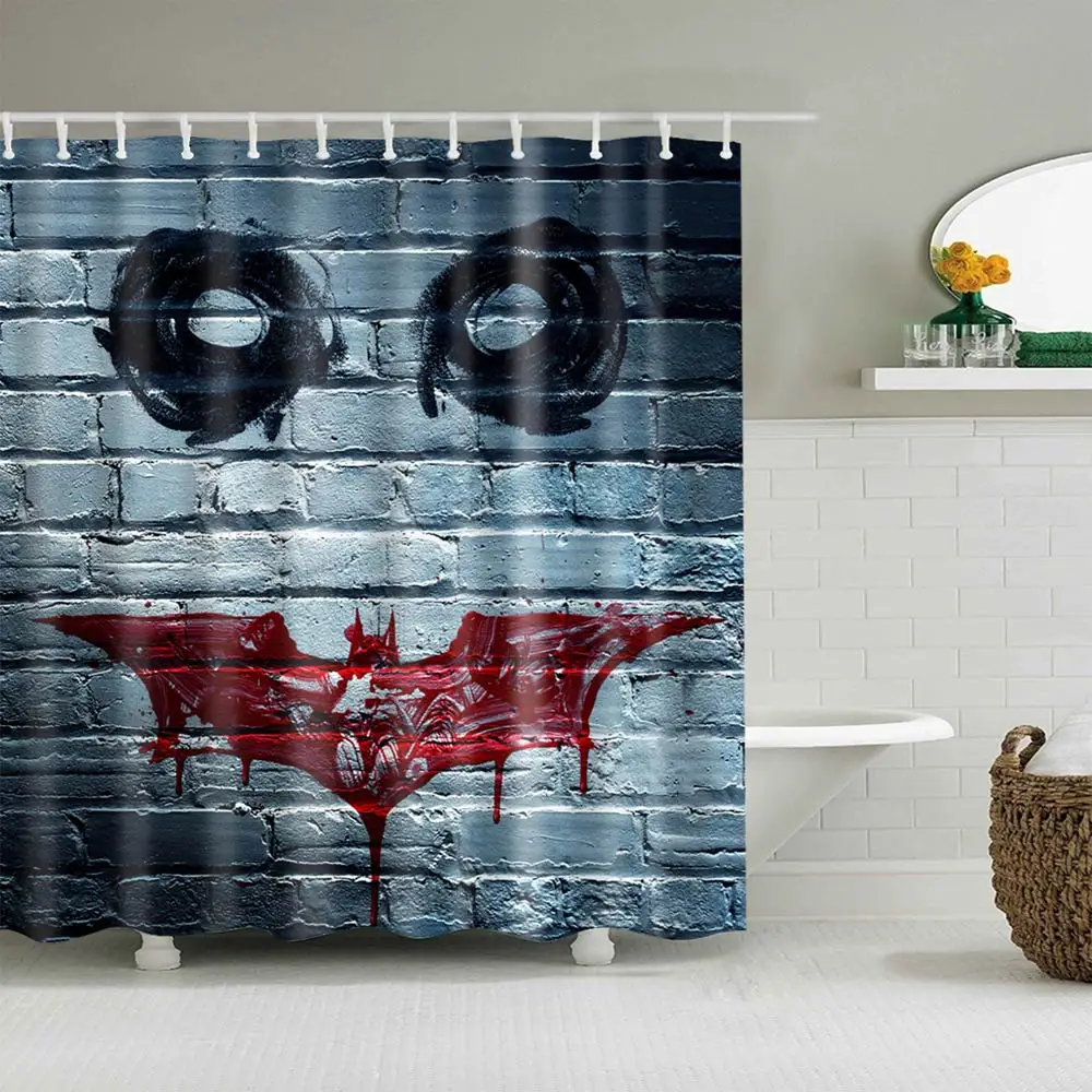 2018 Scary Joker Cartoon Hanging Shower Curtains Waterproof Bathroom Curtains Polyester 180x180cm 71x71inch With Hooks
2018 Scary Joker Cartoon Hanging Shower Curtains Waterproof Bathroom Curtains Polyester 180x180cm 71x71inch With Hooks