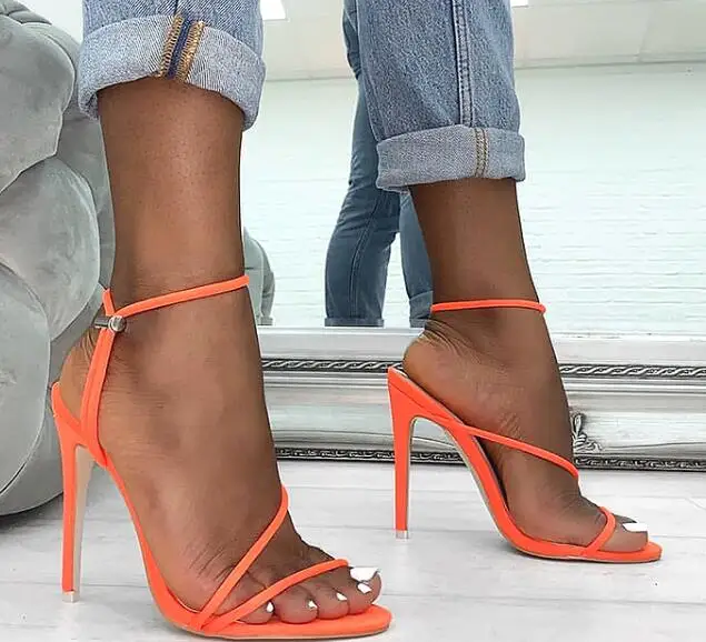 BONJEAN Woman High Heel Sandals Sexy Open Toe Cutouts Gladiator Shoes Candy Color Thin Heels Party Dress Heels Orange Green
BONJEAN Woman High Heel Sandals Sexy Open Toe Cutouts Gladiator Shoes Candy Color Thin Heels Party Dress Heels Orange Green