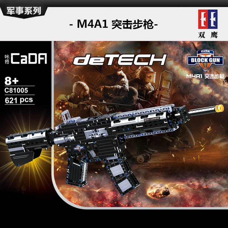 M4A1 carbine Submachine gun Military Series Building Blocks Bricks Compatible with legoinset Technic Model toys Cada C81005
M4A1 carbine Submachine gun Military Series Building Blocks Bricks Compatible with legoinset Technic Model toys Cada C81005