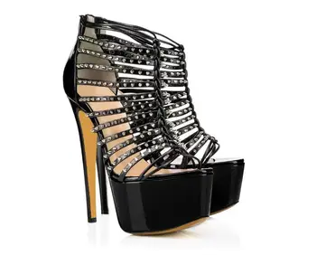 2018 Hot Sexy Fashion Black PU Round Toe Shoes Thin Heels Rivet Women's Shoes Platform Big Size manual Women's Sandals
2018 Hot Sexy Fashion Black PU Round Toe Shoes Thin Heels Rivet Women's Shoes Platform Big Size manual Women's Sandals