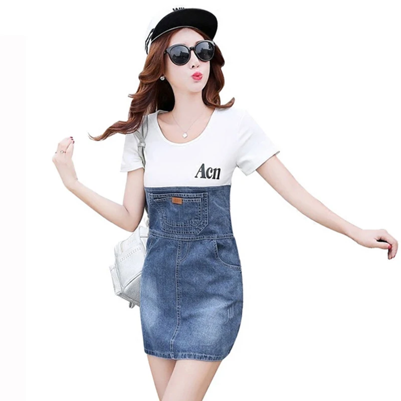 2018 New Summer Dress plus size Female Slim Stitching Sexy mini Denim Dress Short-sleeved Preppy Style Women Dress WF055
2018 New Summer Dress plus size Female Slim Stitching Sexy mini Denim Dress Short-sleeved Preppy Style Women Dress WF055