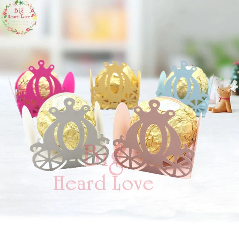50pcs Pumpkin Carriage Crown Laser Cut Candy Bar Box Wedding Favor Chocolate Bar Baby Shower Party Candy Box Party Decoration 
50pcs Pumpkin Carriage Crown Laser Cut Candy Bar Box Wedding Favor Chocolate Bar Baby Shower Party Candy Box Party Decoration