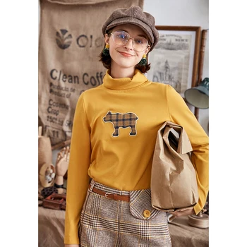 ARTKA 2018 Women Autumn and Winter New 95% Cotton T-Shirt Sweet Fun Print Skin-friendly High-neck Women's T-shirt ZA10081D
ARTKA 2018 Women Autumn and Winter New 95% Cotton T-Shirt Sweet Fun Print Skin-friendly High-neck Women's T-shirt ZA10081D