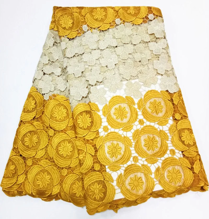 Free shipping (5yards/pc) high quality gold African cord lace fabric two colors guipure lace fabric for party dress CWS54
Free shipping (5yards/pc) high quality gold African cord lace fabric two colors guipure lace fabric for party dress CWS54
