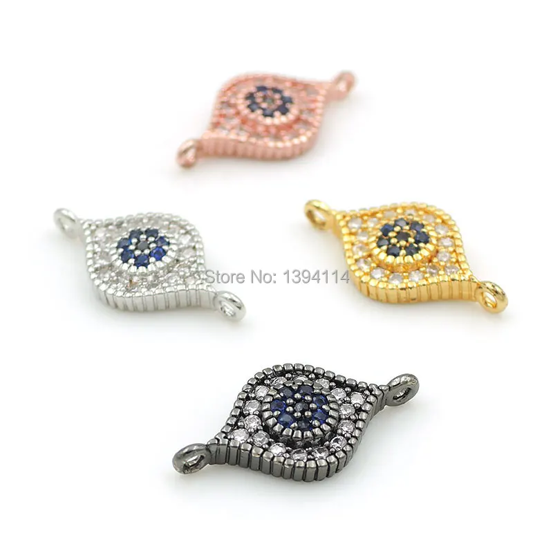 16*8*3mm Micro Pave Clear&Blue&Black CZ Eye Pattern Connector Fit For Women As DIY Bracelets Accessory
16*8*3mm Micro Pave Clear&Blue&Black CZ Eye Pattern Connector Fit For Women As DIY Bracelets Accessory
