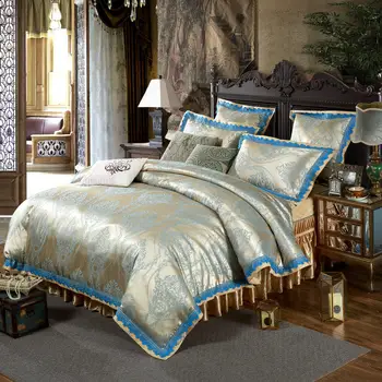 Luxury Satin Silky Bedding Duvet Cover Bedskirt Bedspread Set European Luxury Style Zipper Cloure King Queen Size 4/6 Pieces
Luxury Satin Silky Bedding Duvet Cover Bedskirt Bedspread Set European Luxury Style Zipper Cloure King Queen Size 4/6 Pieces