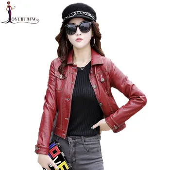 Genuine Leather Jacket Large size M-4XL Autumn Women Single-breasted Jacket Fashion Casual Slim Ladies Leather Jacket FASHION483
Genuine Leather Jacket Large size M-4XL Autumn Women Single-breasted Jacket Fashion Casual Slim Ladies Leather Jacket FASHION483
