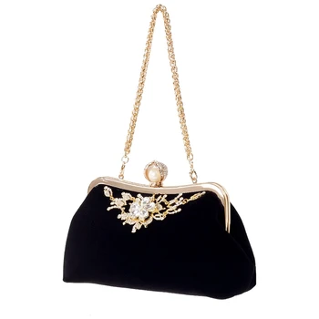 Female Diamond Pearl Handbag Vintage Crystal Flower Evening Bag Wedding Party Bride Clutch Bag Purse
Female Diamond Pearl Handbag Vintage Crystal Flower Evening Bag Wedding Party Bride Clutch Bag Purse