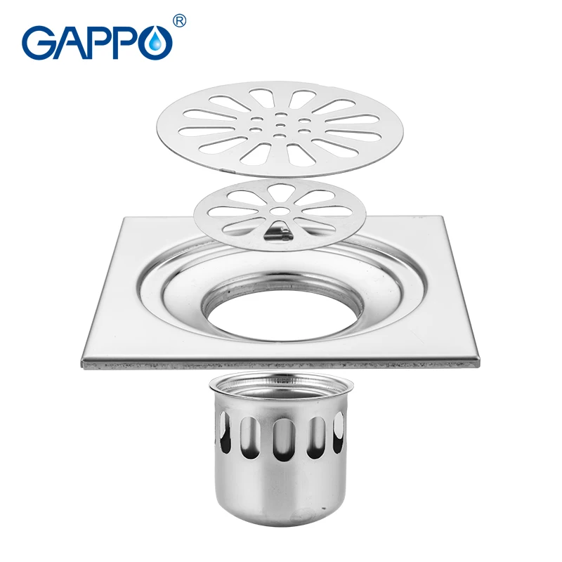 

GAPPO Drains Stainless Steel Waste Drains Anti-odor Floor Drain Bathroom Water Drain Strainer Bathroom Cover Sink Protector