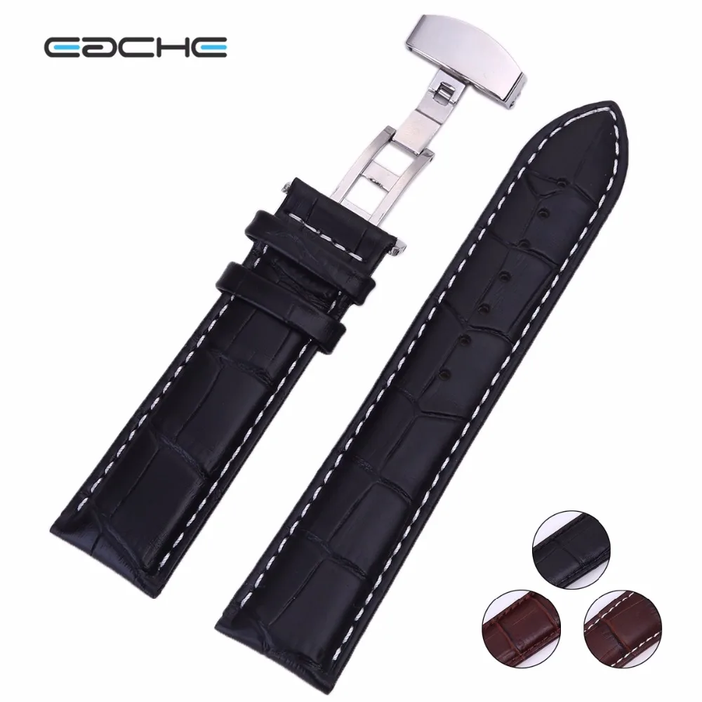 EACHE Croco Pattern Genuine Leather Watchband Black brown with folding clasps Watch Straps 18mm 20mm 22mm 24mm
EACHE Croco Pattern Genuine Leather Watchband Black brown with folding clasps Watch Straps 18mm 20mm 22mm 24mm