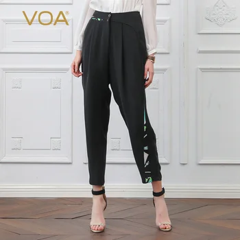 VOA Black Silk Harem Pants High Waist Women Joggers Harajuku Loose Long Trousers Streetwear Casual Sweatpants Soft Bottoms K808
VOA Black Silk Harem Pants High Waist Women Joggers Harajuku Loose Long Trousers Streetwear Casual Sweatpants Soft Bottoms K808