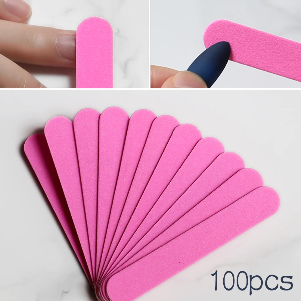 Фото Пилочки для ногтей розовые и синие 100 шт. | Красота здоровье