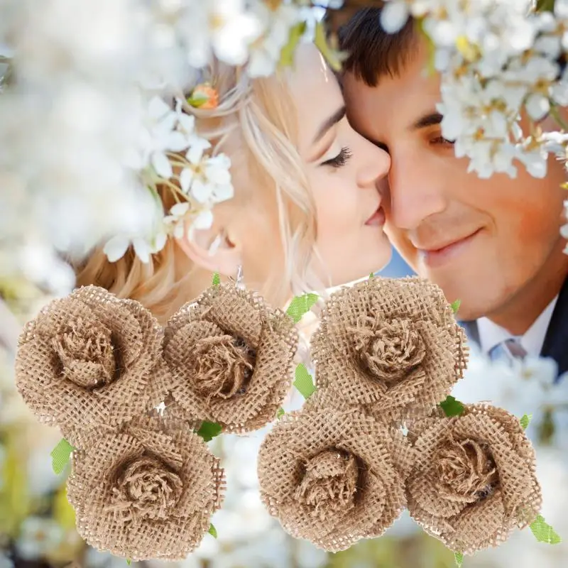 6X Natural Jute Hessian Flower Handmade Burlap Rose Vintage Wedding Decoration Party Supplies 5.5cm Handmade Jute Hessian
6X Natural Jute Hessian Flower Handmade Burlap Rose Vintage Wedding Decoration Party Supplies 5.5cm Handmade Jute Hessian