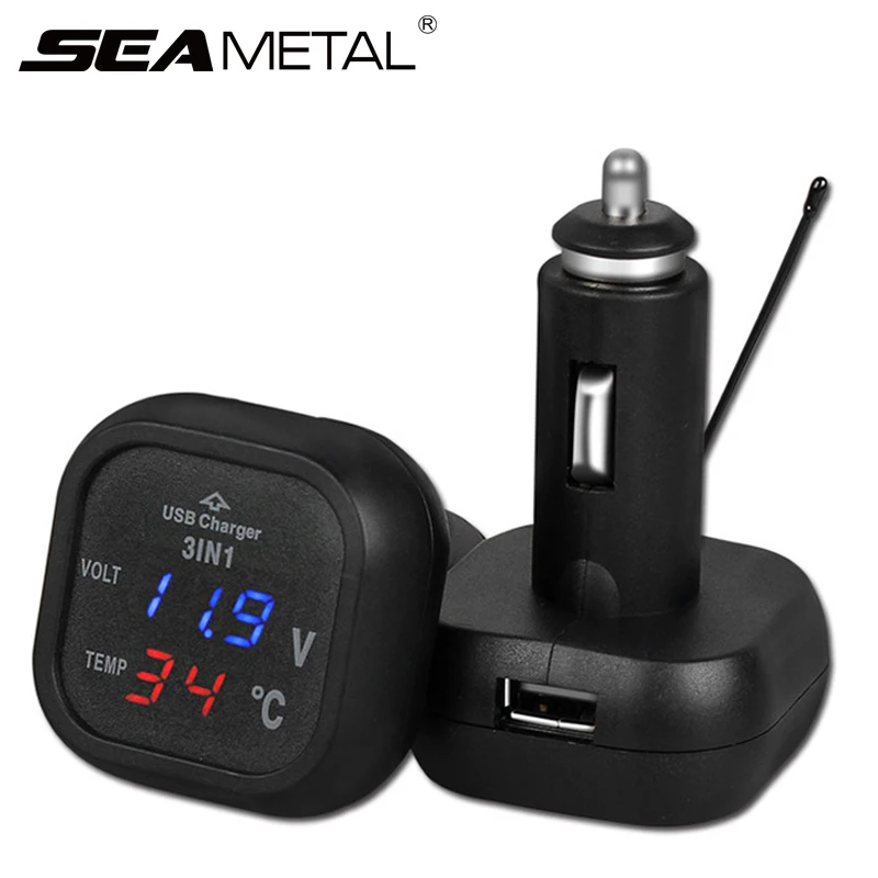 USB Car Charger 3in1 Thermometer Battery Voltage Current Display Real Time Cigarette Lighter LED Adapter Electronic Accessories
USB Car Charger 3in1 Thermometer Battery Voltage Current Display Real Time Cigarette Lighter LED Adapter Electronic Accessories