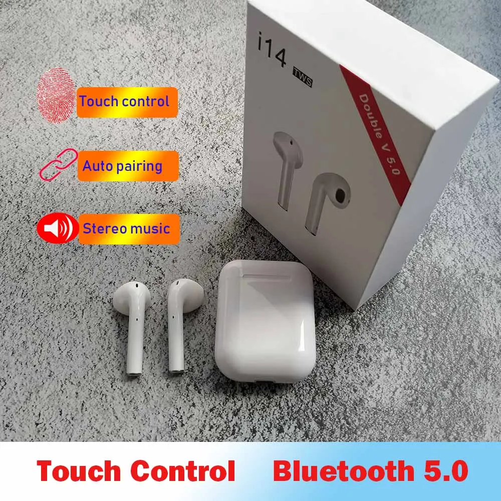 Touch Mini i14 TWS Bluetooth 5.0 Earphone Sports True Wireless Earbuds Magnetic Charging Box PK i7s i10 i11 Earbuds for phone
Touch Mini i14 TWS Bluetooth 5.0 Earphone Sports True Wireless Earbuds Magnetic Charging Box PK i7s i10 i11 Earbuds for phone