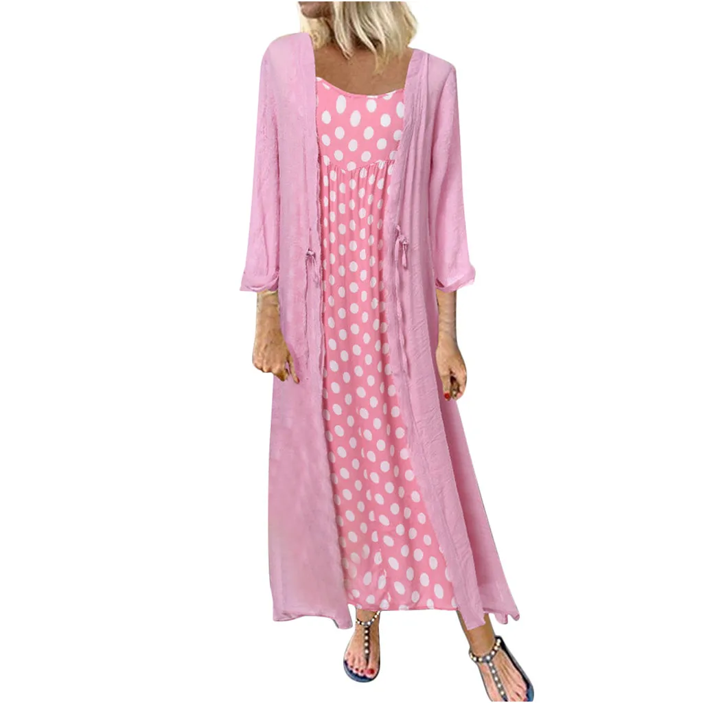 JAYCOSIN 2019 New Autumn Dress Women Plus Size Vintage Boho O-Neck Dot Print Lace 2 piece 3/4 Sleeve Dress vestidos robe 9711
JAYCOSIN 2019 New Autumn Dress Women Plus Size Vintage Boho O-Neck Dot Print Lace 2 piece 3/4 Sleeve Dress vestidos robe 9711