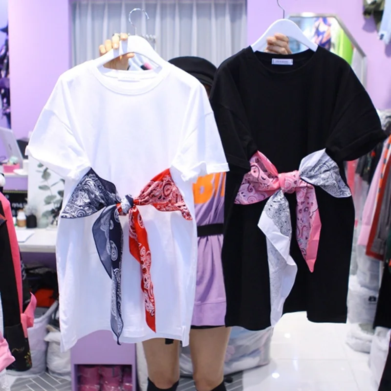 Stitching bow tie, care machine T-shirt, female 2018 summer new style casual fashion T-shirt jacket
Stitching bow tie, care machine T-shirt, female 2018 summer new style casual fashion T-shirt jacket