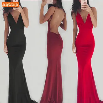 Concise Women Long Evening Gowns 2019 Sexy Banquet Prom Dresses V Neck Soft Elastic Satin Backless Floor Length Club Party Dress
Concise Women Long Evening Gowns 2019 Sexy Banquet Prom Dresses V Neck Soft Elastic Satin Backless Floor Length Club Party Dress