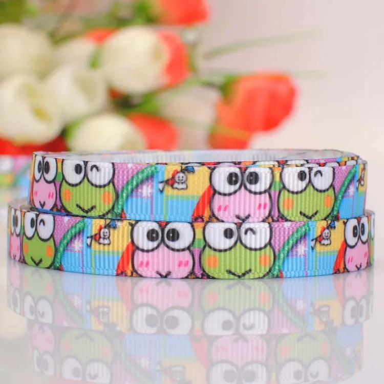 5yards 3/8 " 9 mm cute big eye frog keroppi print grosgrain ribbon party decoration gift ribbon Free shipping
5yards 3/8 " 9 mm cute big eye frog keroppi print grosgrain ribbon party decoration gift ribbon Free shipping
