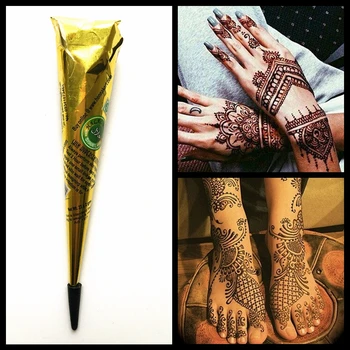 1PC Mehndi Henna Tattoo Paste Natural Herbal Brown Ink Color Henna Cream Cone Sexy Body Art Paint Drawing For Tattoo Stencil
1PC Mehndi Henna Tattoo Paste Natural Herbal Brown Ink Color Henna Cream Cone Sexy Body Art Paint Drawing For Tattoo Stencil