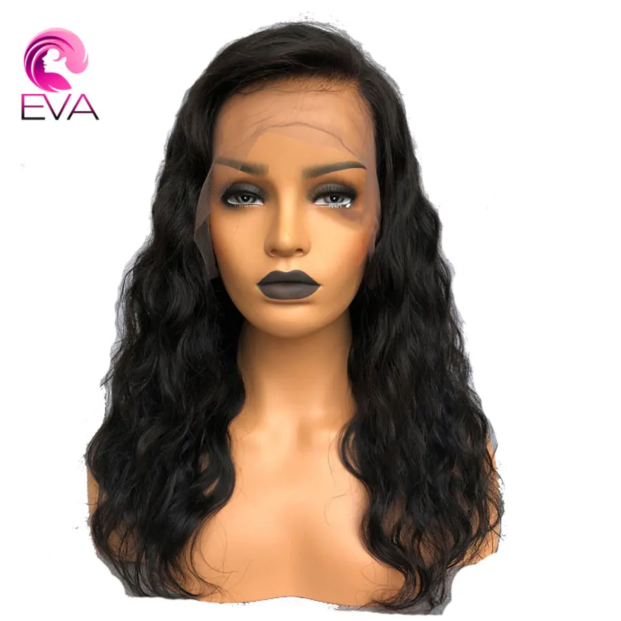 Эва волосы на кружевном фронте человеческие парики для женщин черные