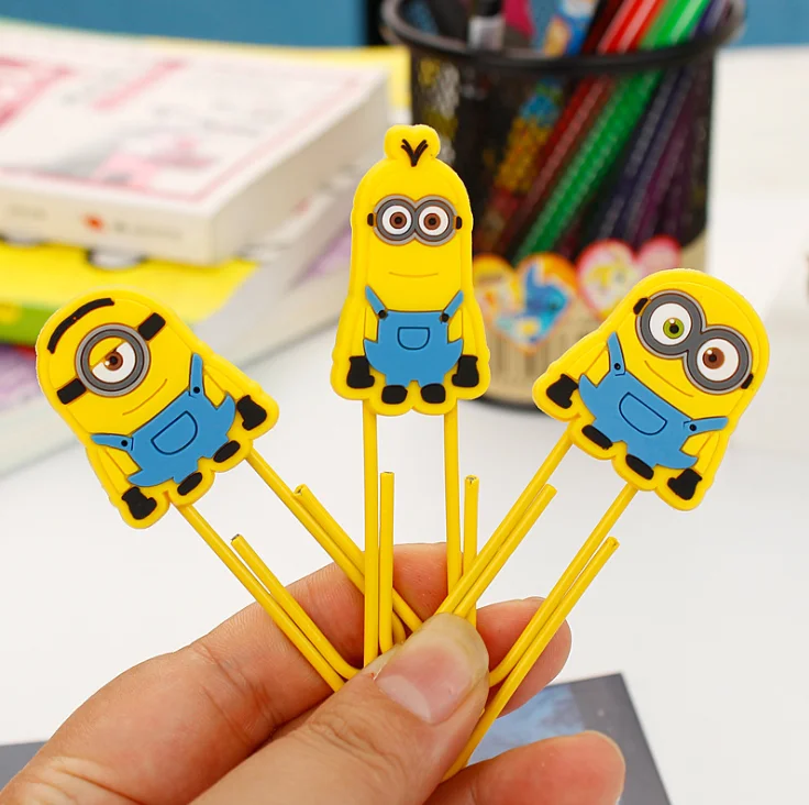 1pcs Cute Cartoon Characters Minions Paper Clip Bookmark Binder Clips Promotional Gift Stationery School Office Supply
1pcs Cute Cartoon Characters Minions Paper Clip Bookmark Binder Clips Promotional Gift Stationery School Office Supply