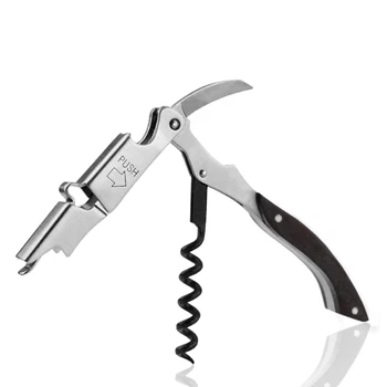 Wine Opener Pourer Wood Handle Professional Wine Opener Folding Steak Knife Portable Stainless Steel Corkscrew Wine Knife
Wine Opener Pourer Wood Handle Professional Wine Opener Folding Steak Knife Portable Stainless Steel Corkscrew Wine Knife
