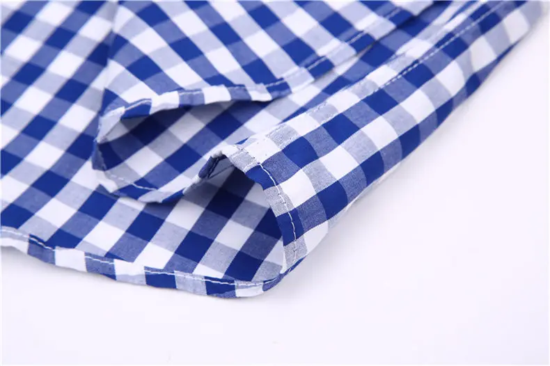 Plaid Shirts Men Free Iron Spring Summer Long Sleeve Cotton Business Formal Male Dress Shirts Leisure Social Shirts Brand MuLS 22