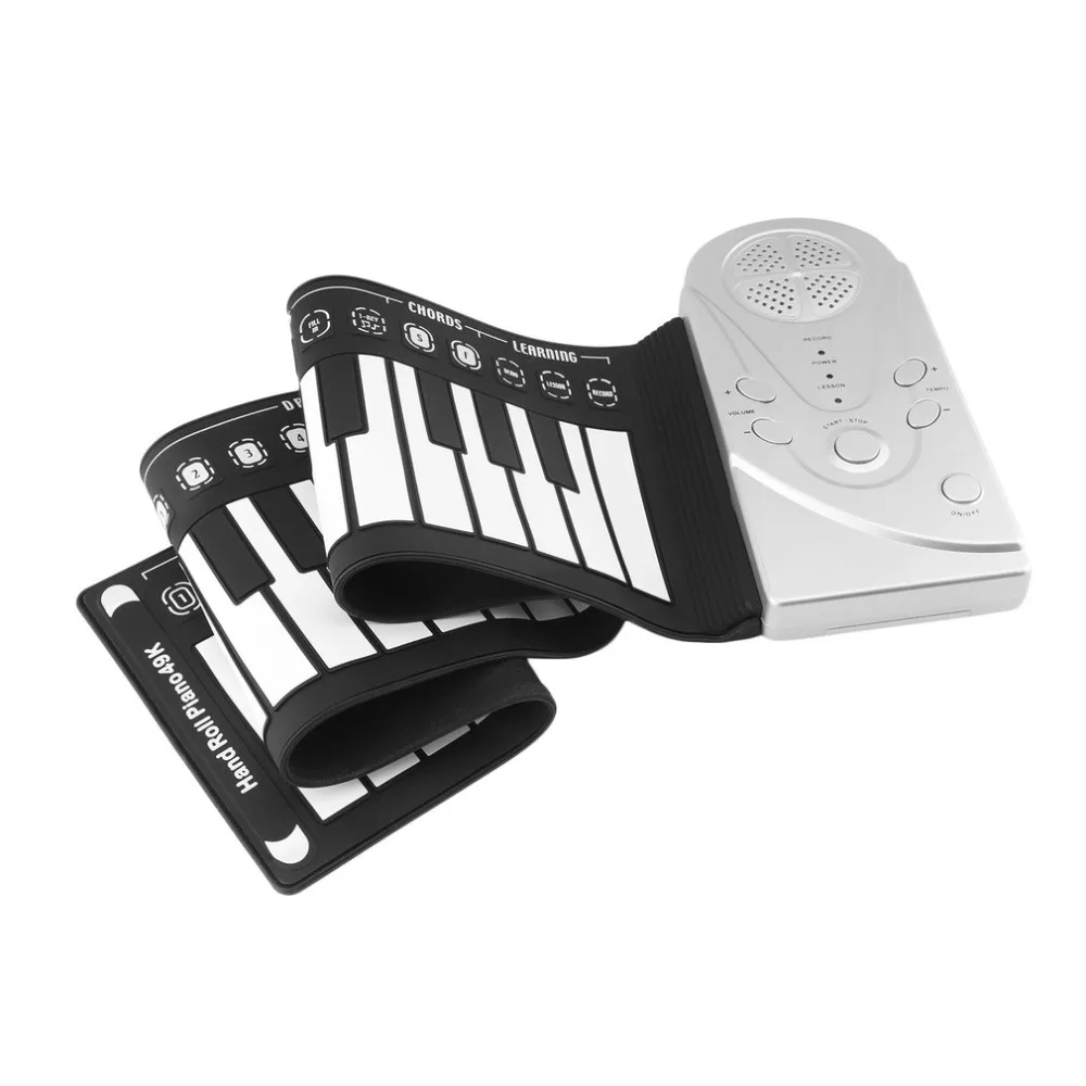 49 Keys Digital Keyboard Piano Hand Roll Up Electronic Piano Pad With Speakers Flexible Silicone Gift For Kids Student
49 Keys Digital Keyboard Piano Hand Roll Up Electronic Piano Pad With Speakers Flexible Silicone Gift For Kids Student