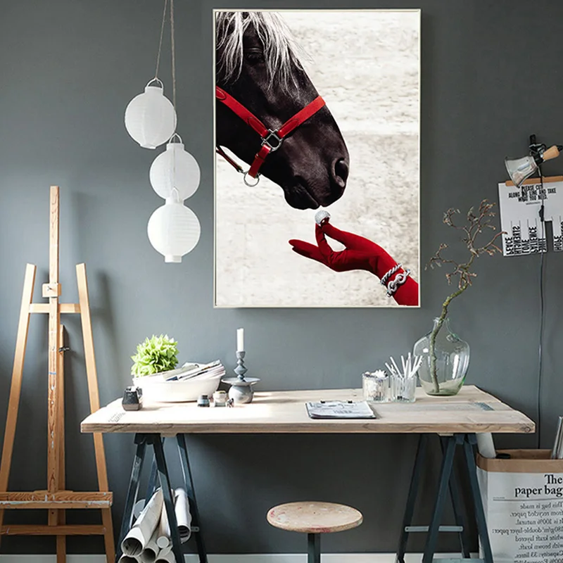 Modern Creative Realistic Horse Canvas Paintings Posters Vivid Printed Harmonious Animals Wall Art Pictures Living Room Decor
Modern Creative Realistic Horse Canvas Paintings Posters Vivid Printed Harmonious Animals Wall Art Pictures Living Room Decor