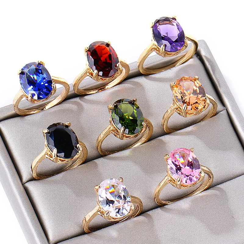 Wedding Crystal Gold Color Rings Engagement Red yellow green Color Cubic Zircon Ring Fashion New Brand Bijoux For Women Jewelry
Wedding Crystal Gold Color Rings Engagement Red yellow green Color Cubic Zircon Ring Fashion New Brand Bijoux For Women Jewelry