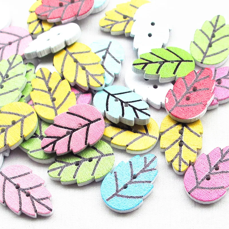 New Arrival 20*12mm 50pcs Mixed Color Random leaf Wooden Buttons 2 Holes Sewing Craft Scrapbooking Garment Accessories
New Arrival 20*12mm 50pcs Mixed Color Random leaf Wooden Buttons 2 Holes Sewing Craft Scrapbooking Garment Accessories