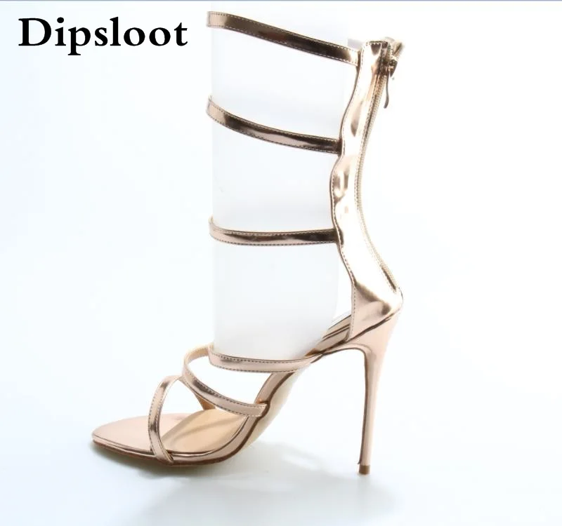 New Fashion Rose Gold Leather Buckles Women Sexy Sandal Cutout Style Ladies High Heels Zipper Back Female Stiletto Heels Size 42
New Fashion Rose Gold Leather Buckles Women Sexy Sandal Cutout Style Ladies High Heels Zipper Back Female Stiletto Heels Size 42