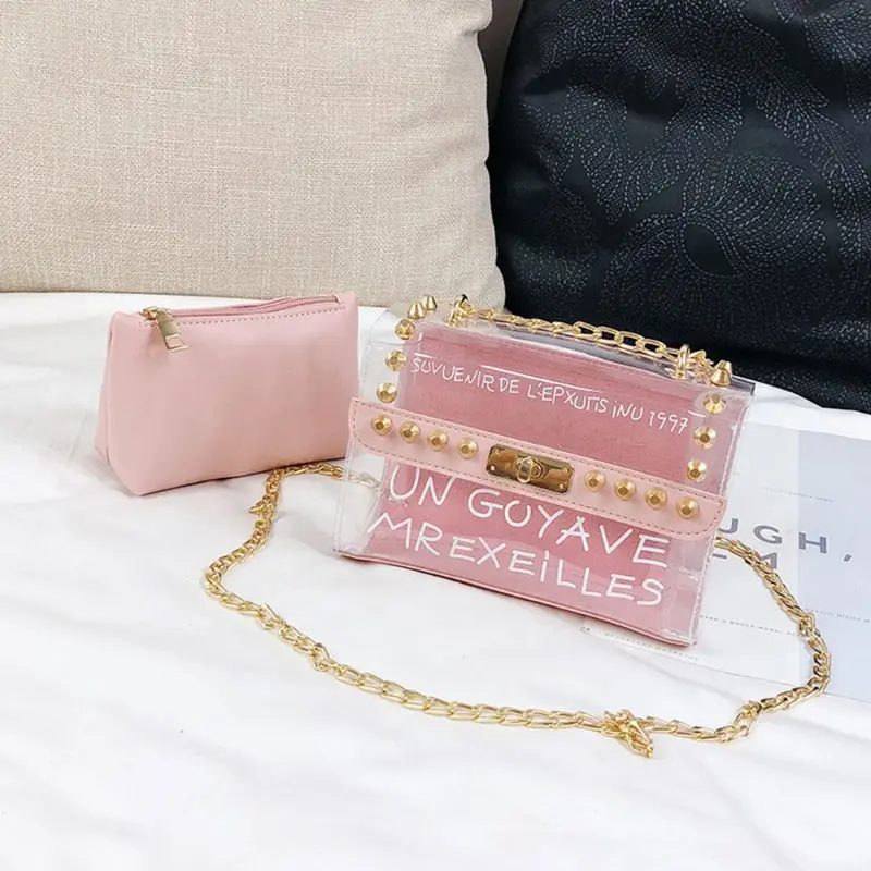Fashion Women Girls 2 Pcs Transparent Shoulder Bag Crossbody Handbag Lady Female Casual Shopping Tote Messenger Purse Bag New
Fashion Women Girls 2 Pcs Transparent Shoulder Bag Crossbody Handbag Lady Female Casual Shopping Tote Messenger Purse Bag New