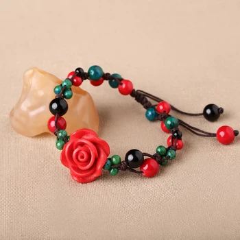Ladies bracelet Ethnic style bracelet weaving handmade jewelry rose flower original bracelet Bennian jewelry Send girlfriend
Ladies bracelet Ethnic style bracelet weaving handmade jewelry rose flower original bracelet Bennian jewelry Send girlfriend