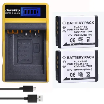 2pc 1500mAh NP-50 KLIC-7004 D-Li68 Camera Battery + LCD USB Charger for Fujifilm FinePix F50FD F60FD F70EXR F75EXR F80EXR F85EXR
2pc 1500mAh NP-50 KLIC-7004 D-Li68 Camera Battery + LCD USB Charger for Fujifilm FinePix F50FD F60FD F70EXR F75EXR F80EXR F85EXR